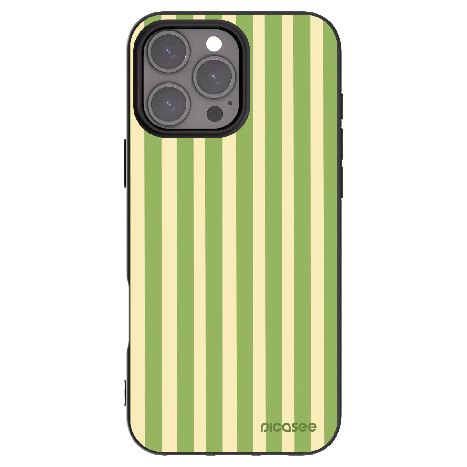 Picasee silikonový černý obal pro Apple iPhone 16 Pro Max - Lines Matcha