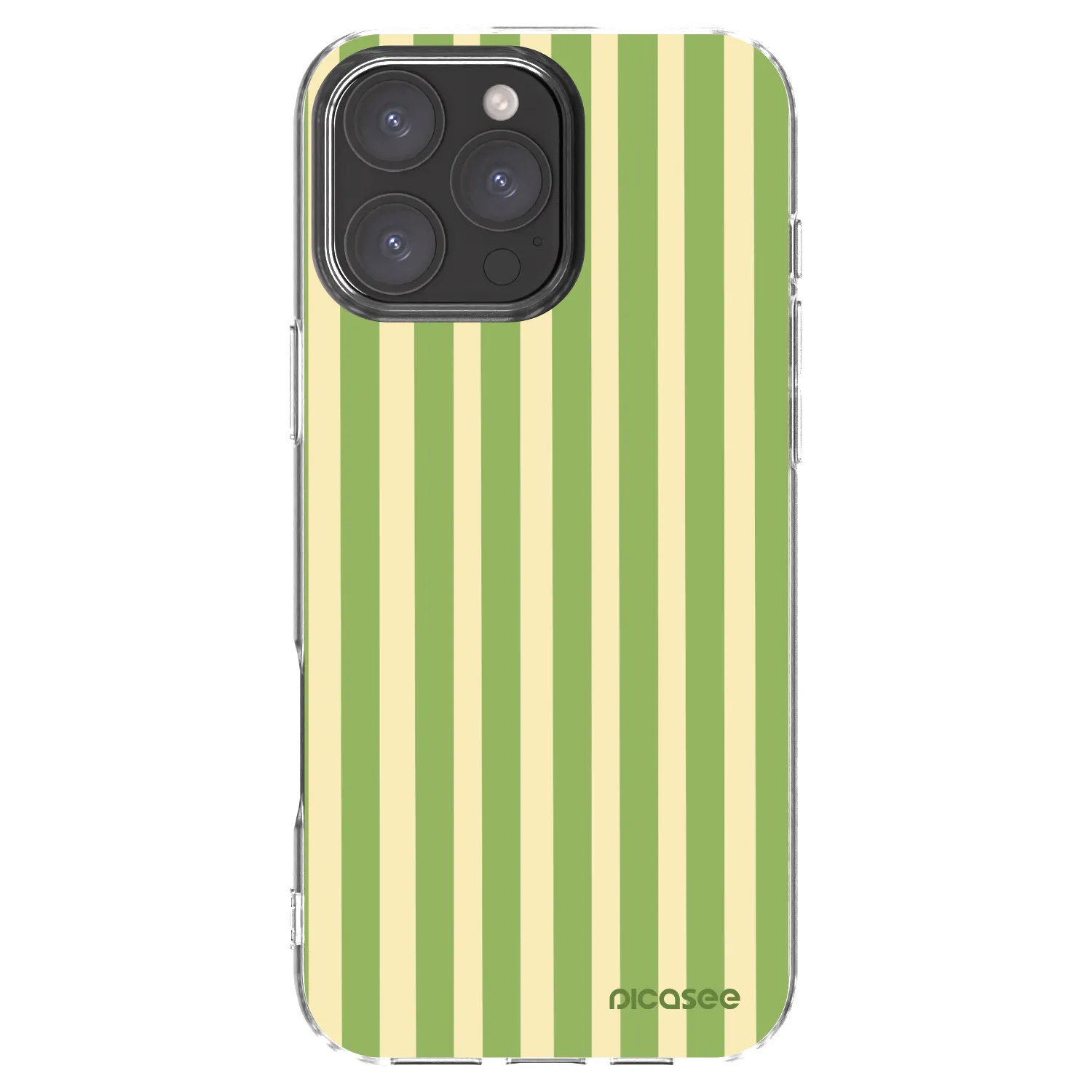 Picasee silikonový průhledný obal pro Apple iPhone 16 Pro Max - Lines Matcha