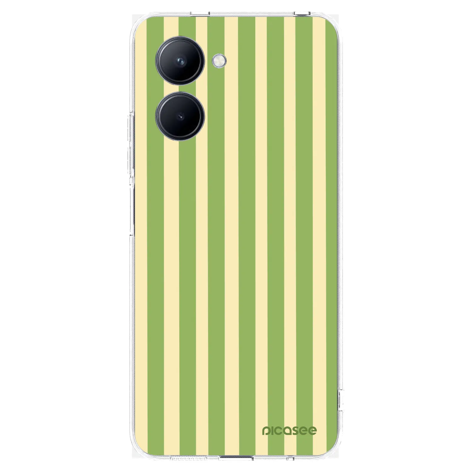 Picasee silikonový průhledný obal pro Realme C33 (2023) - Lines Matcha