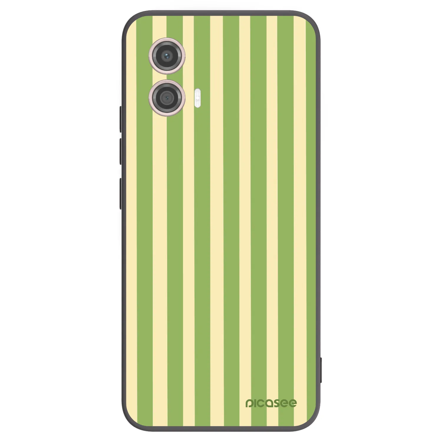 Picasee silikonový černý obal pro Motorola Moto G53 5G - Lines Matcha