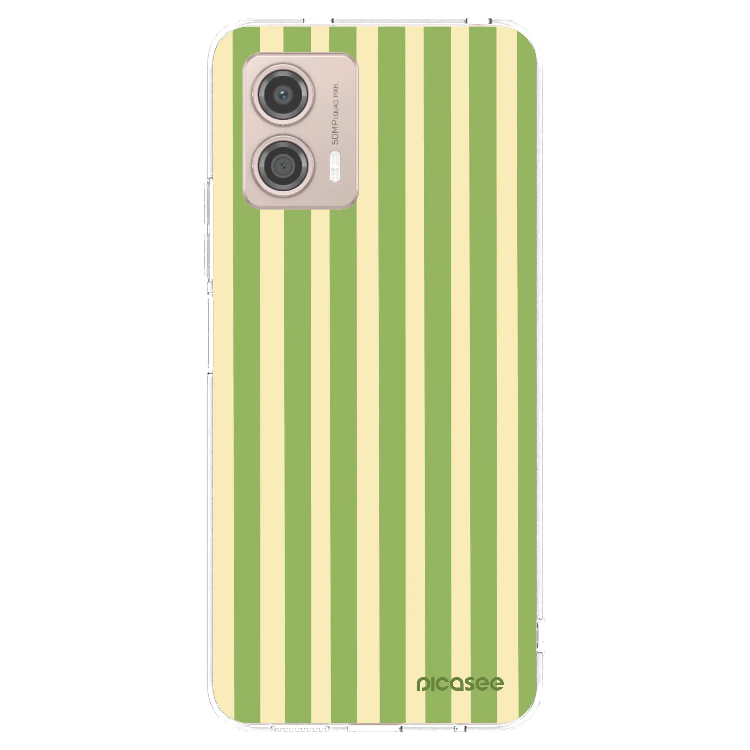 Picasee silikonový průhledný obal pro Motorola Moto G53 5G - Lines Matcha