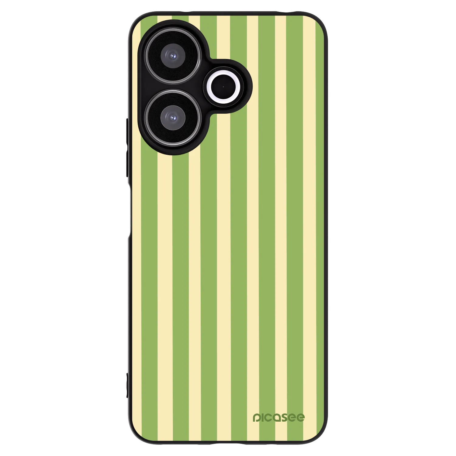 Picasee silikonový černý obal pro Xiaomi Redmi 13 4G - Lines Matcha