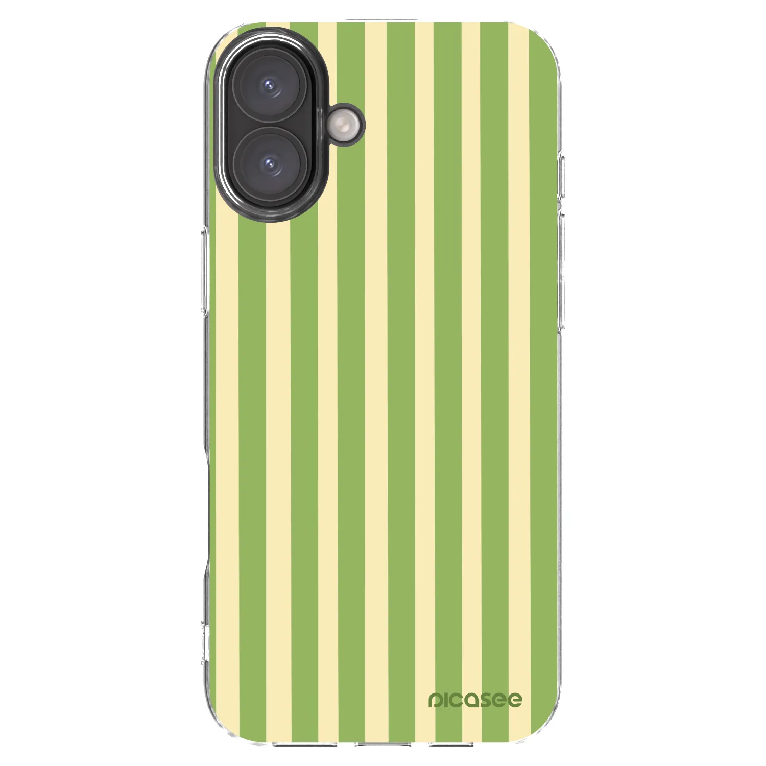 Picasee silikonový průhledný obal pro Apple iPhone 16 Plus - Lines Matcha
