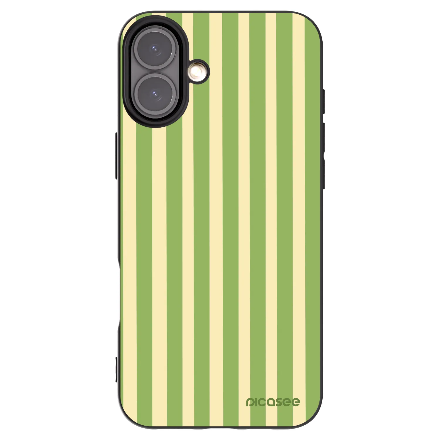 Picasee silikonový černý obal pro Apple iPhone 16 Plus - Lines Matcha