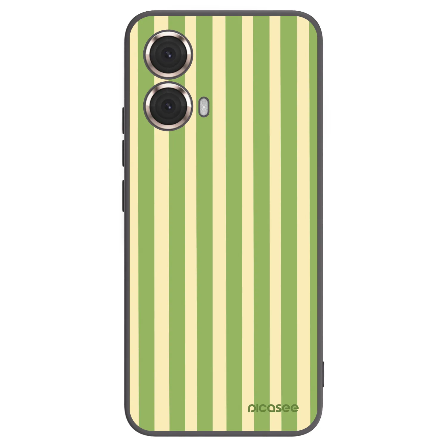Picasee silikonový černý obal pro Motorola Moto G85 - Lines Matcha
