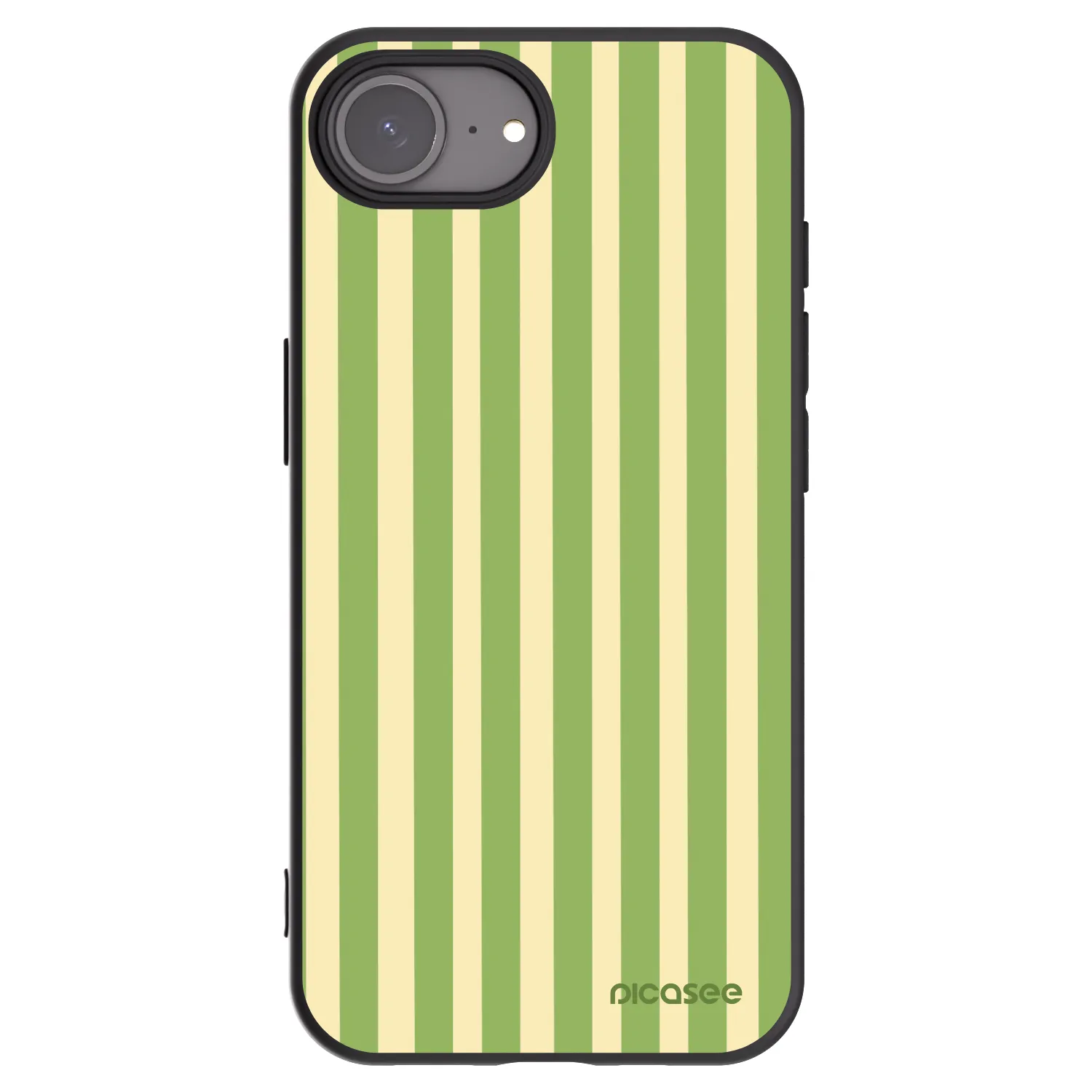 Picasee silikonový černý obal pro Apple iPhone 16e - Lines Matcha