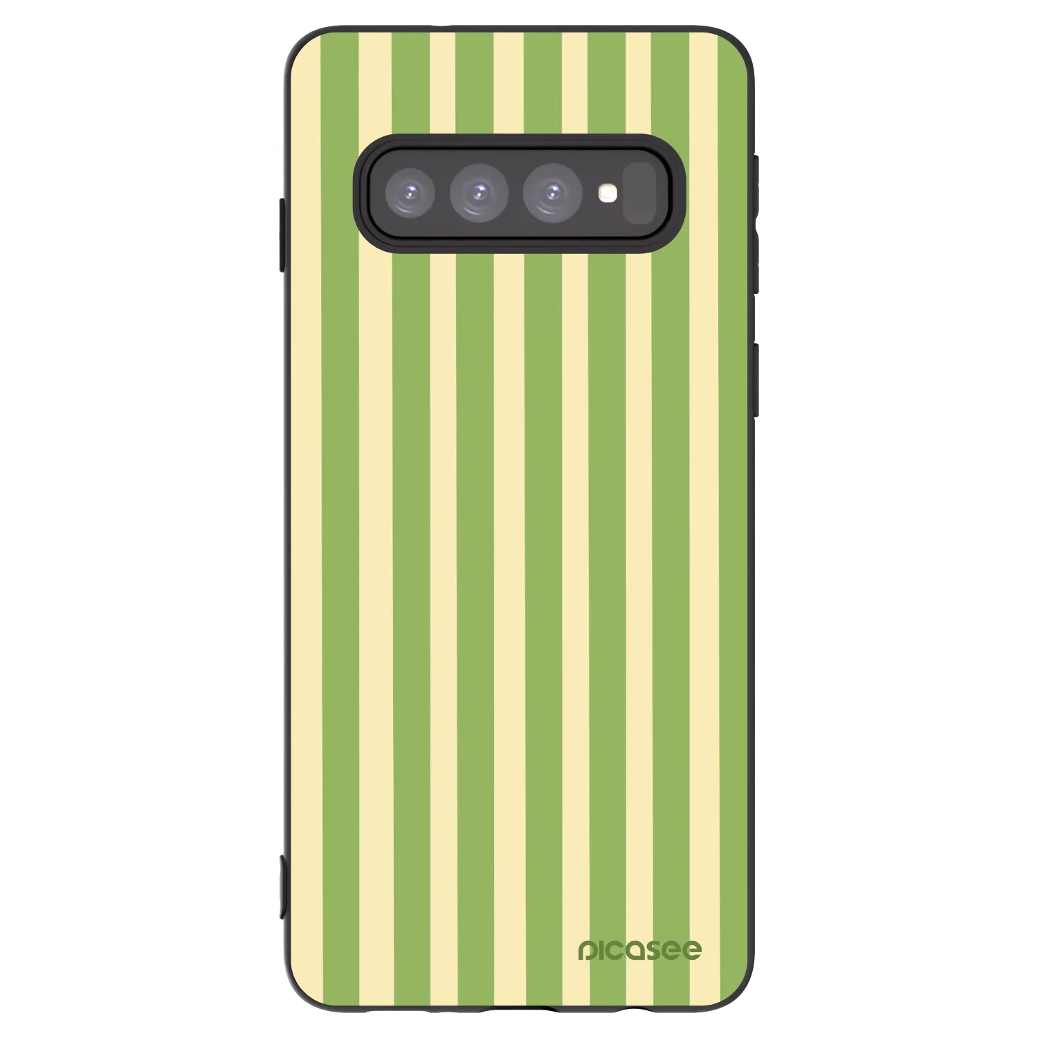 Picasee silikonový černý obal pro Samsung Galaxy S10 G973 - Lines Matcha
