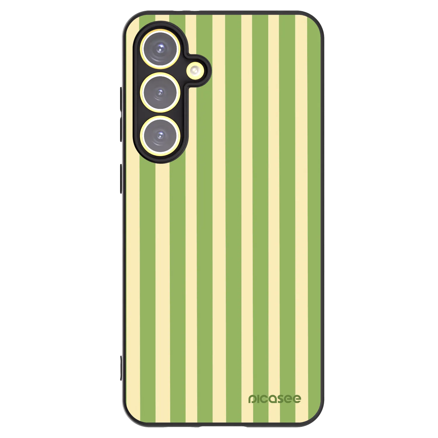 Picasee silikonový černý obal pro Samsung Galaxy S24 FE S721B - Lines Matcha