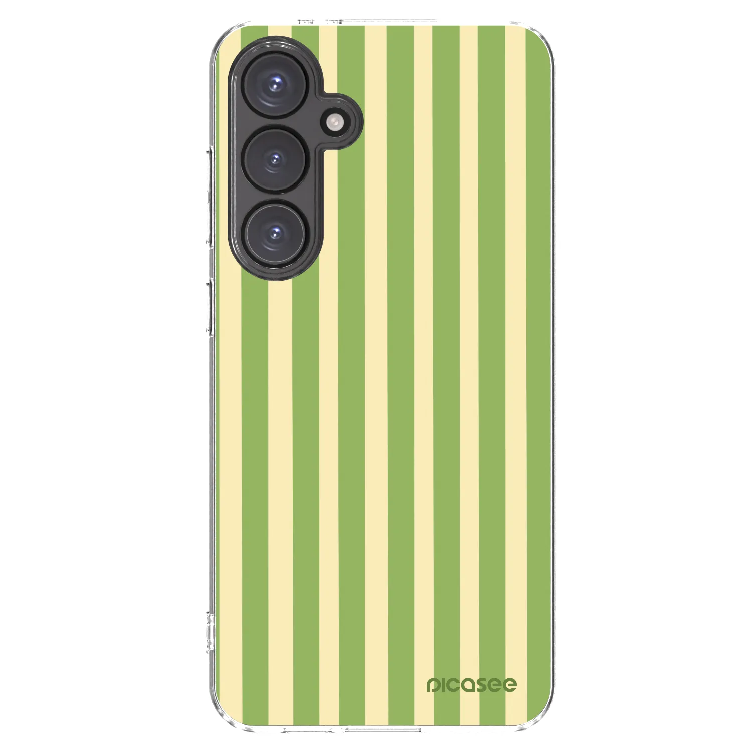 Picasee silikonový průhledný obal pro Samsung Galaxy S24 FE S721B - Lines Matcha