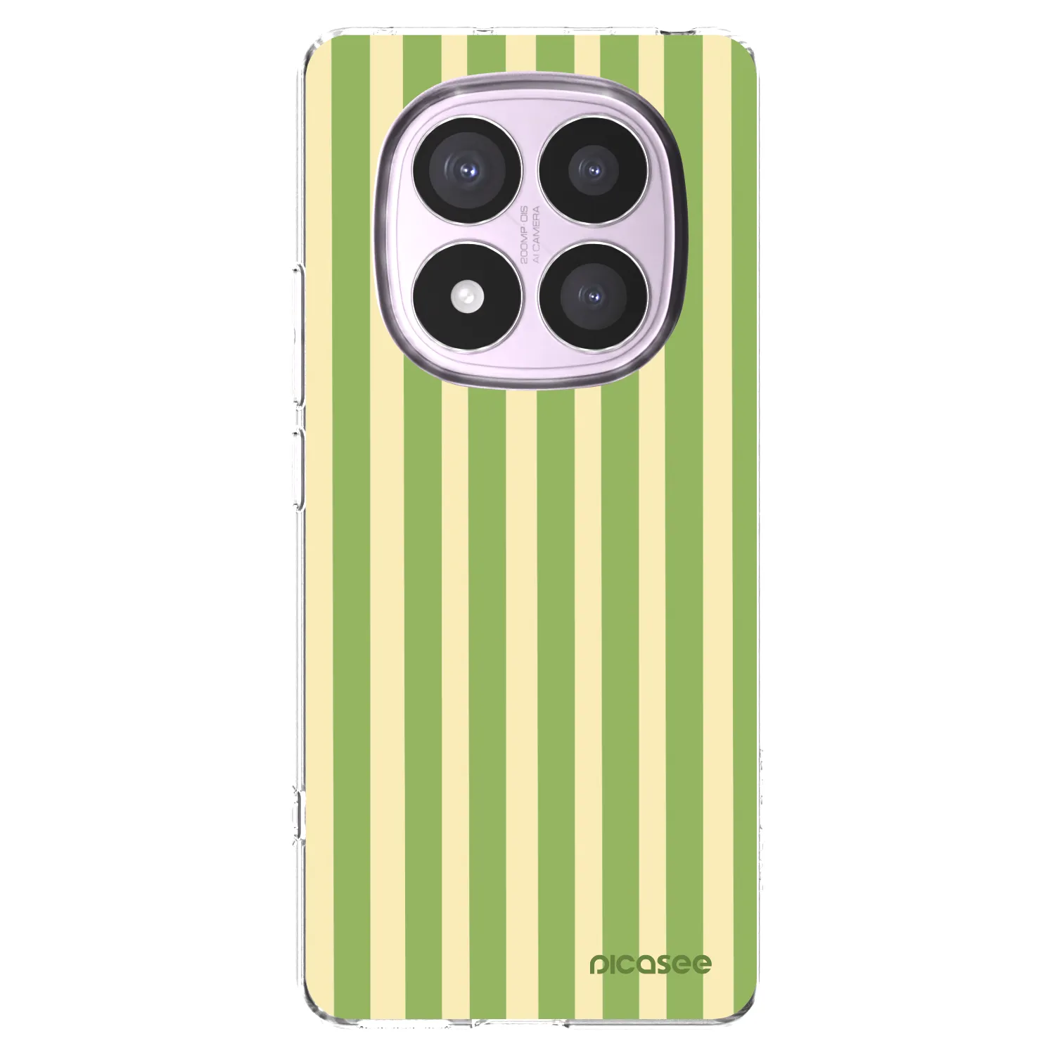 Picasee silikonový průhledný obal pro Xiaomi Redmi Note 14 Pro 5G - Lines Matcha