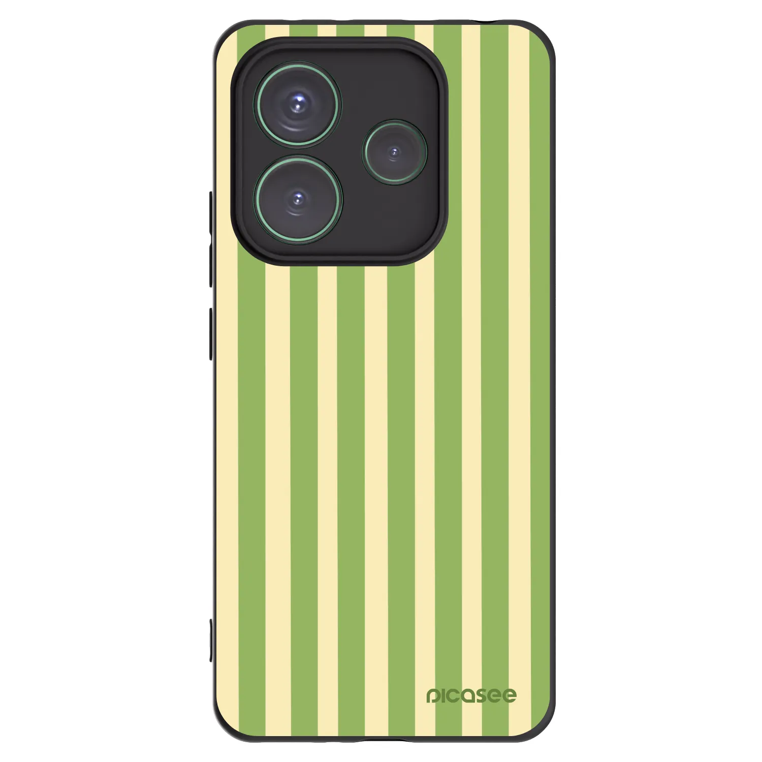 Picasee silikonový černý obal pro Xiaomi Redmi Note 14 5G - Lines Matcha