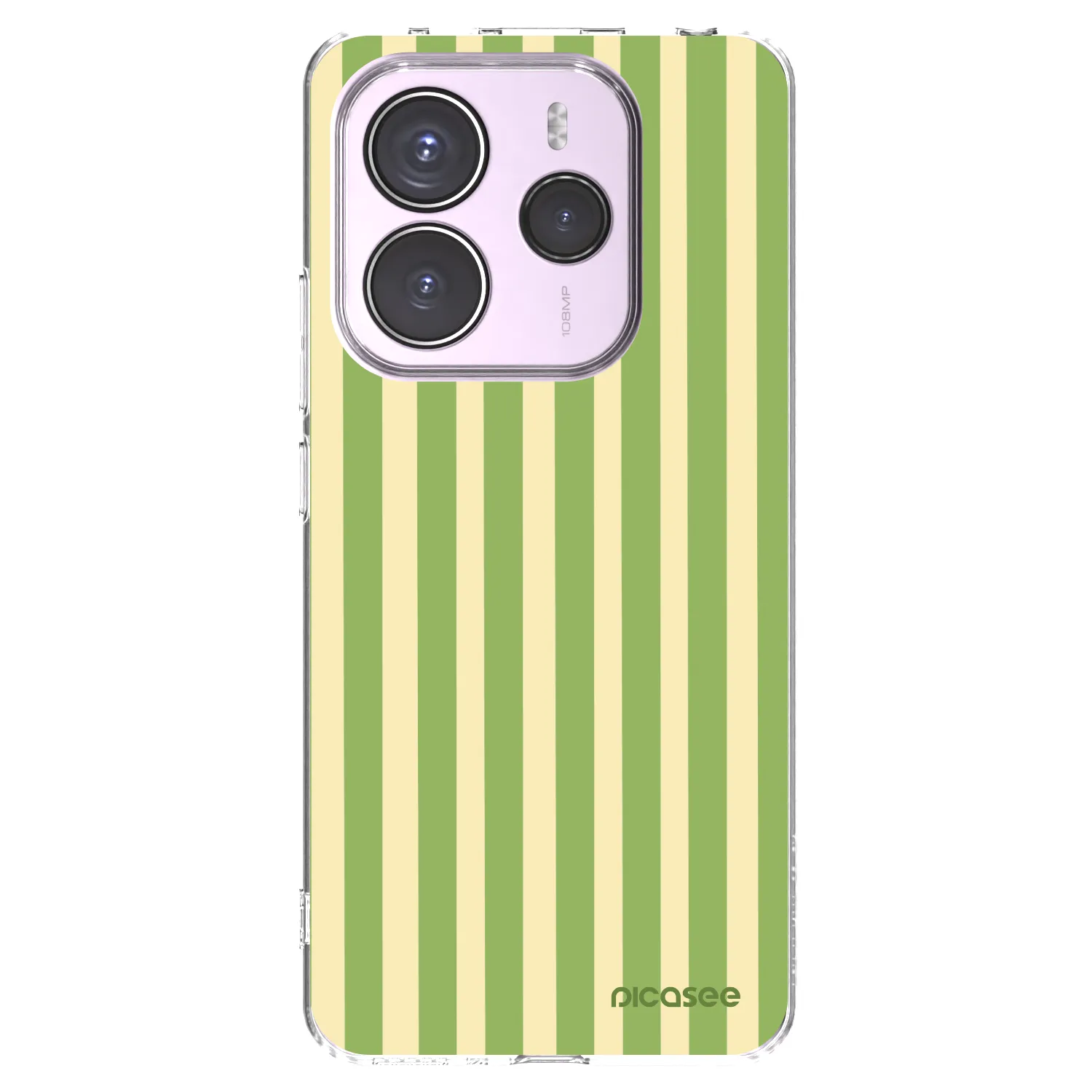 Picasee silikonový průhledný obal pro Xiaomi Redmi Note 14 5G - Lines Matcha