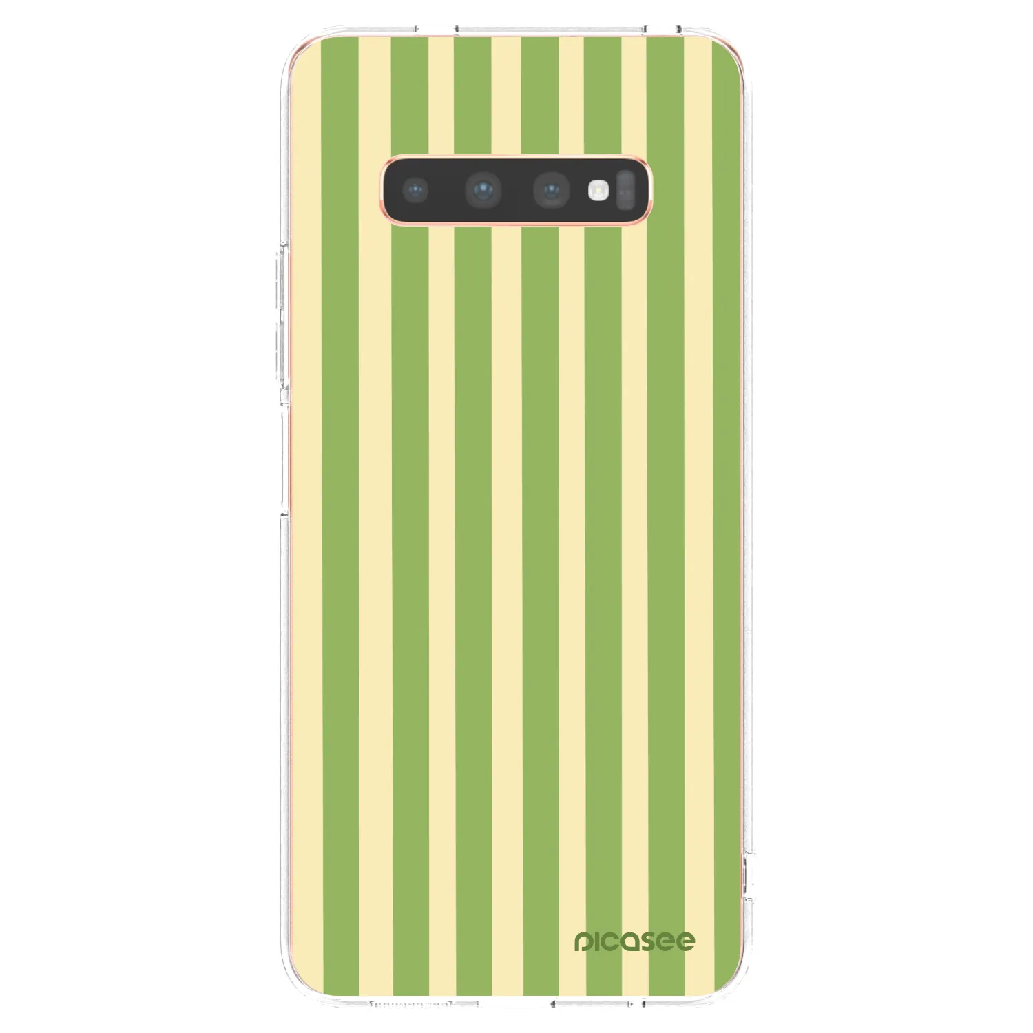 Picasee silikonový průhledný obal pro Samsung Galaxy S10 Plus G975 - Lines Matcha