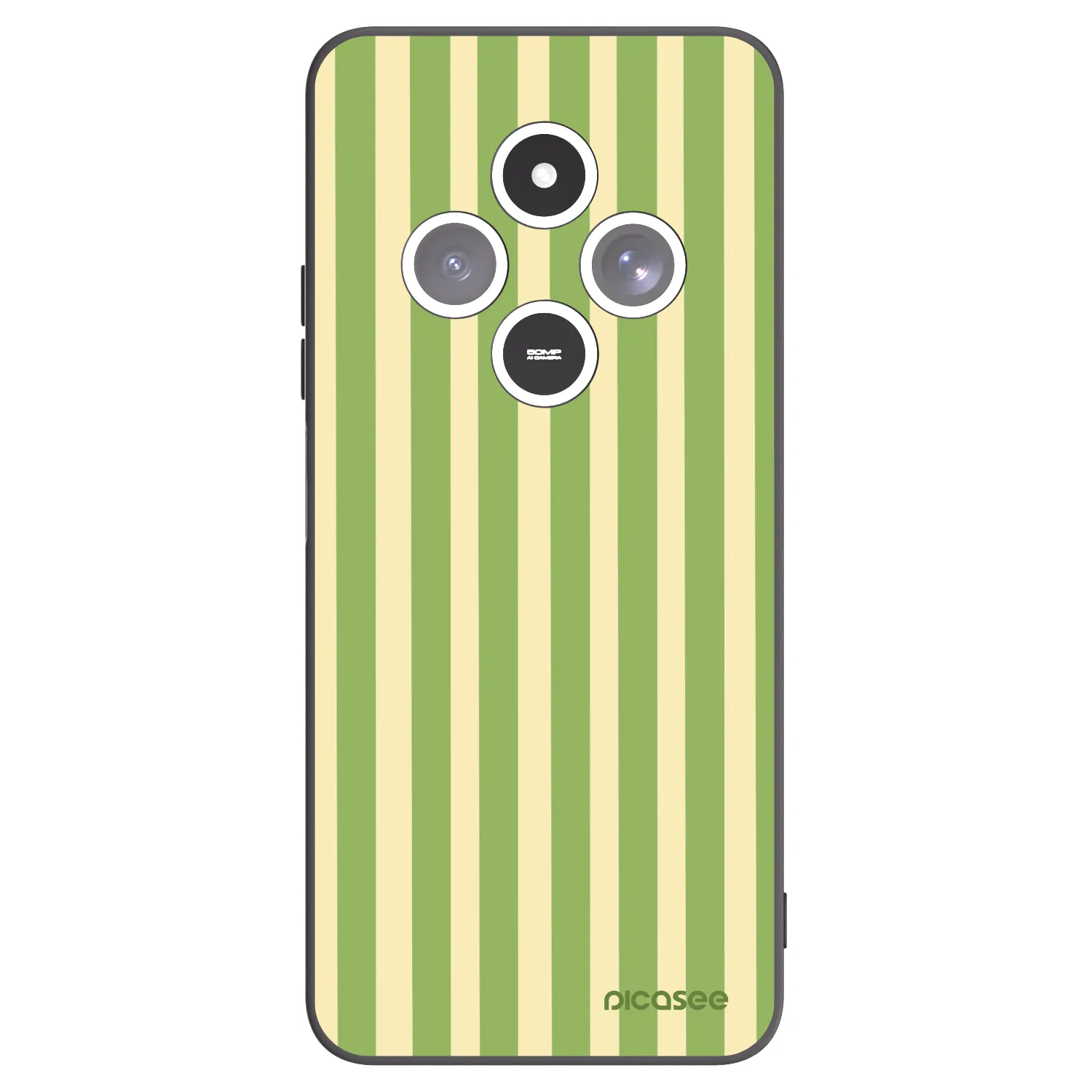 Picasee silikonový černý obal pro Xiaomi Redmi 14C - Lines Matcha