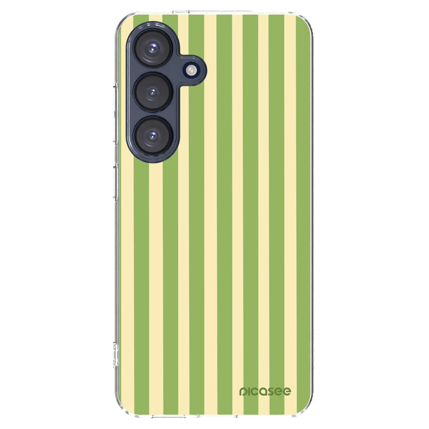 Picasee silikonový průhledný obal pro Samsung Galaxy S25 5G - Lines Matcha