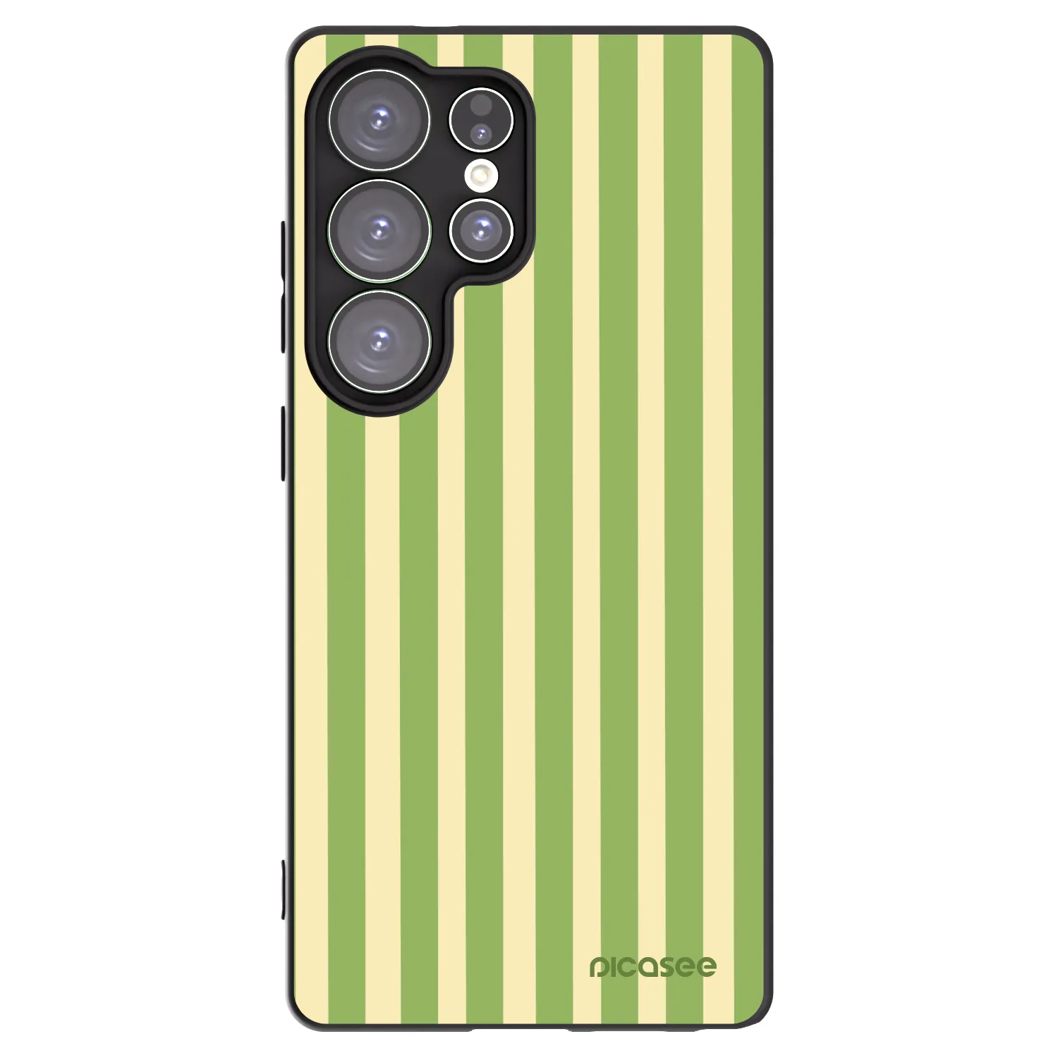 Picasee silikonový černý obal pro Samsung Galaxy S25 Ultra 5G - Lines Matcha