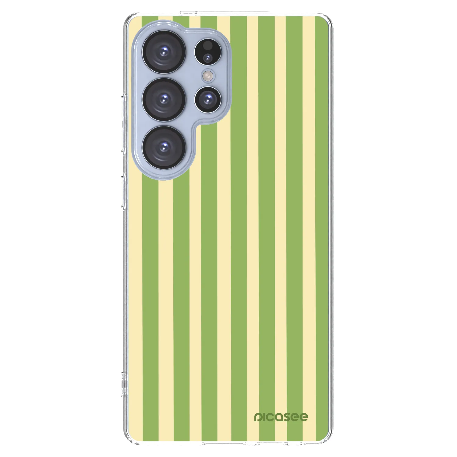 Picasee silikonový průhledný obal pro Samsung Galaxy S25 Ultra 5G - Lines Matcha