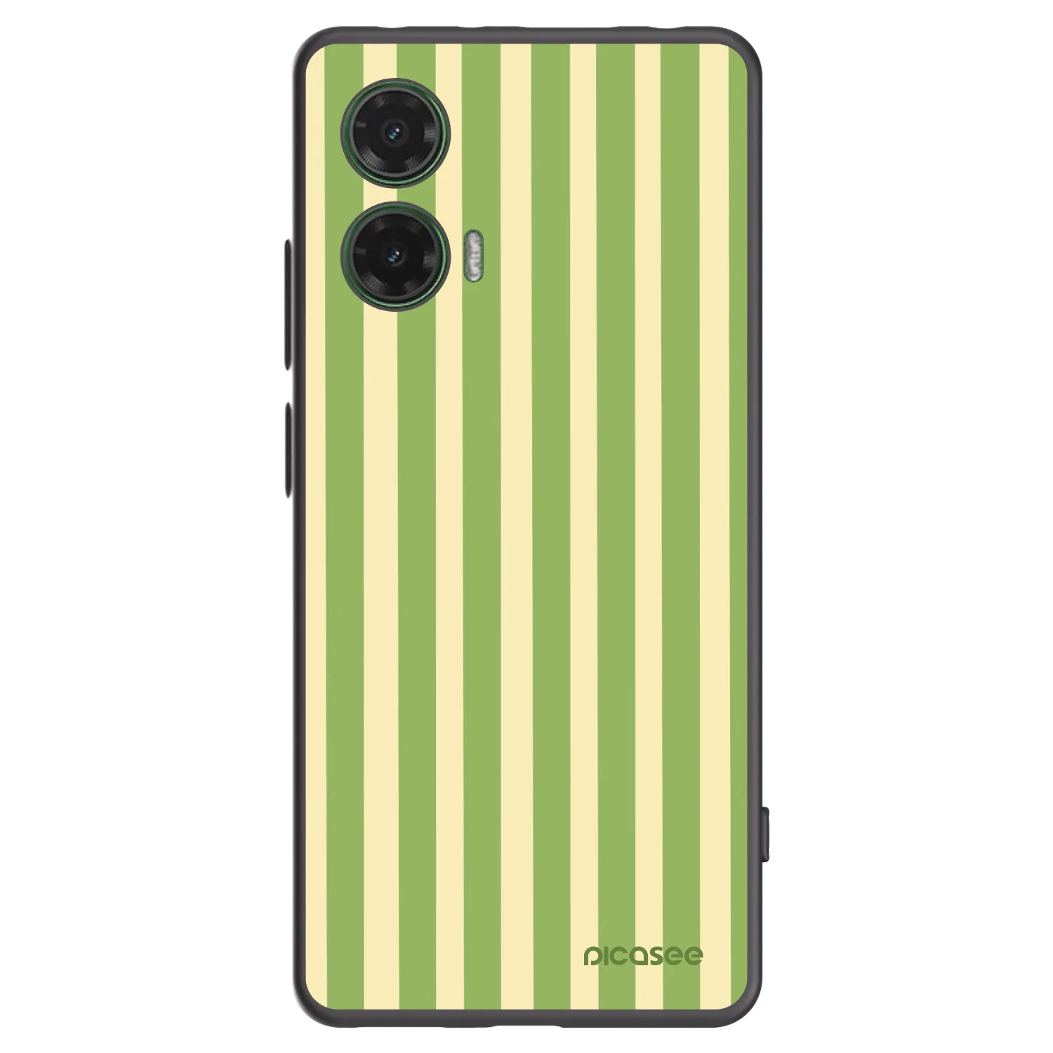 Picasee silikonový černý obal pro Motorola Moto G35 5G - Lines Matcha
