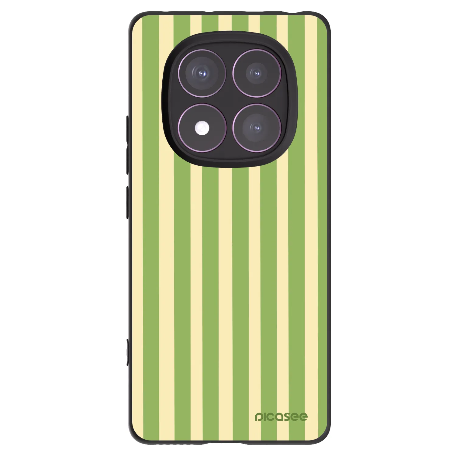 Picasee silikonový černý obal pro Xiaomi Redmi Note 14 Pro 4G - Lines Matcha