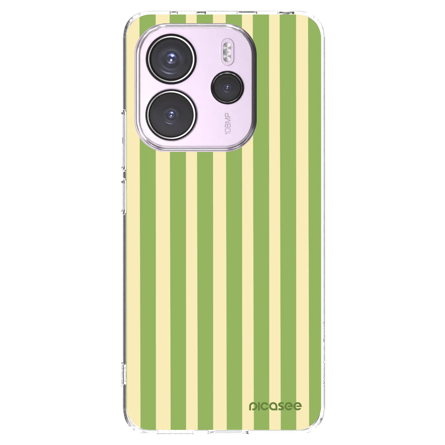 Picasee silikonový průhledný obal pro Xiaomi Redmi Note 14 4G - Lines Matcha
