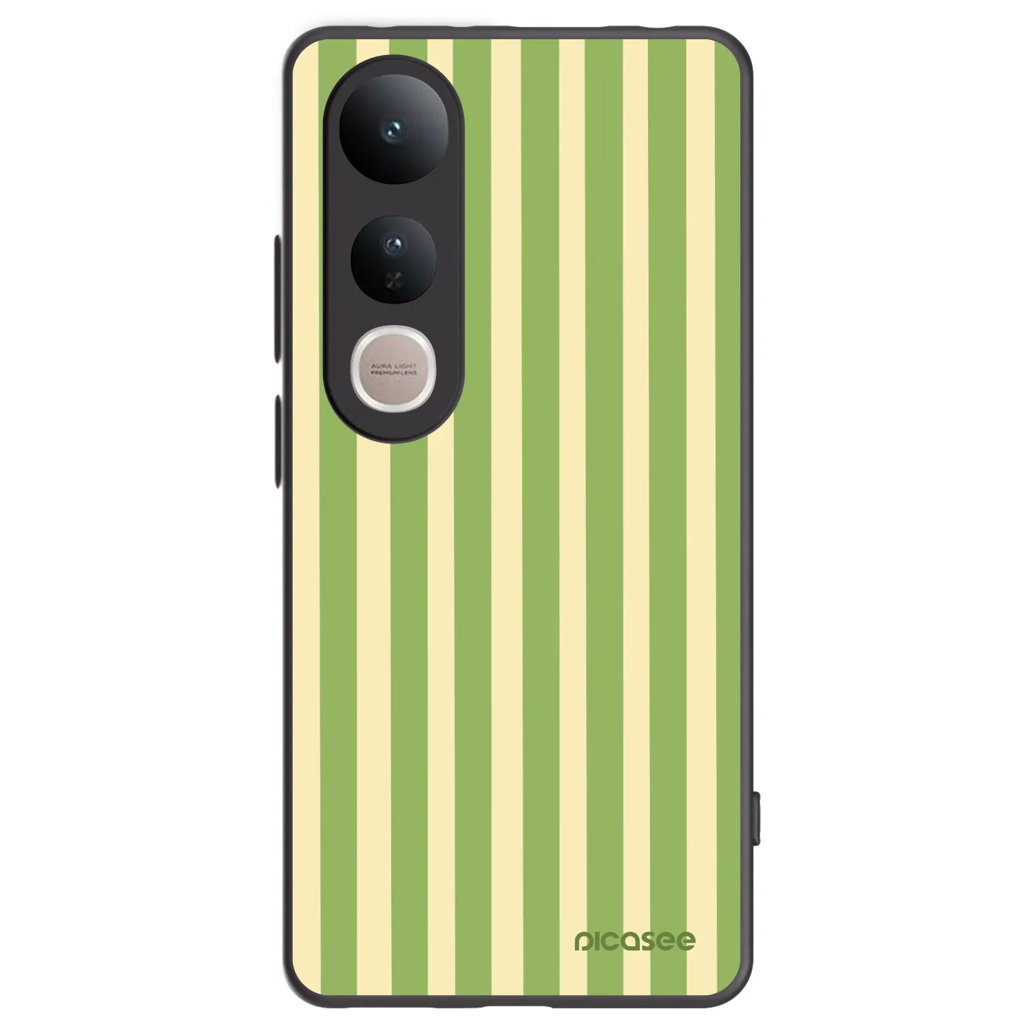 Picasee silikonový černý obal pro Vivo V50 Lite 5G - Lines Matcha