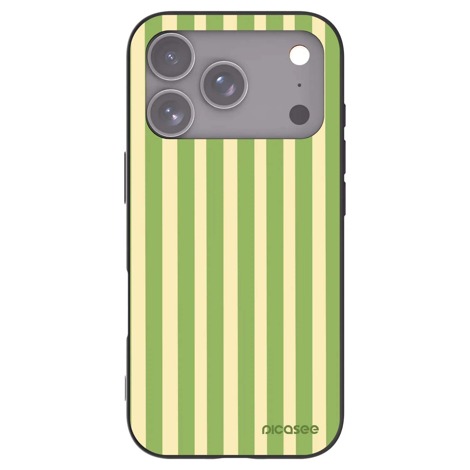 Picasee silikonový černý obal pro Apple iPhone 17 Pro - Lines Matcha