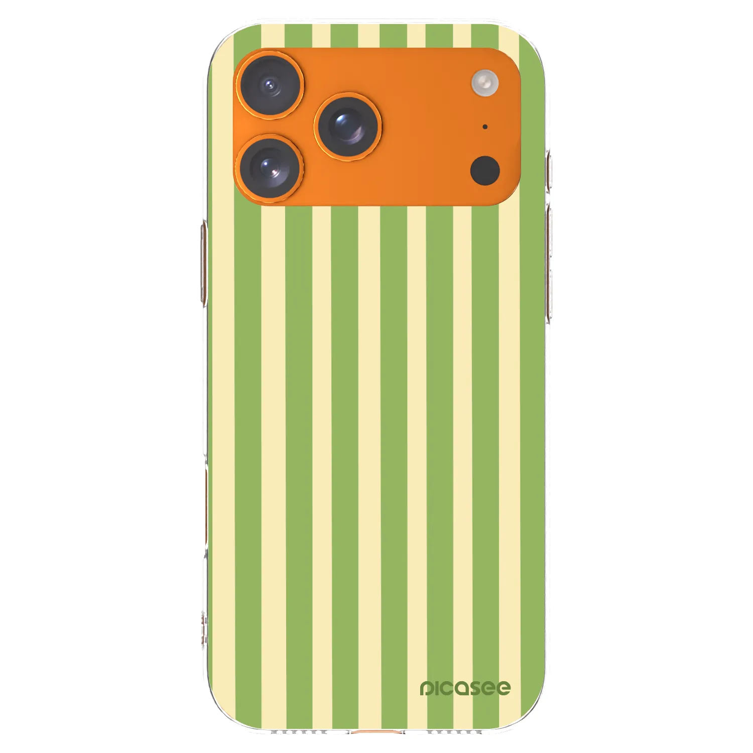 Picasee silikonový průhledný obal pro Apple iPhone 17 Pro Max - Lines Matcha