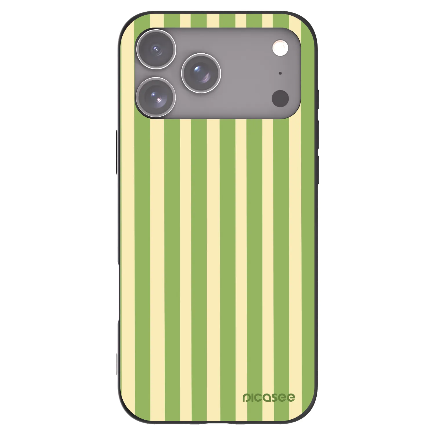 Picasee silikonový černý obal pro Apple iPhone 17 Pro Max - Lines Matcha