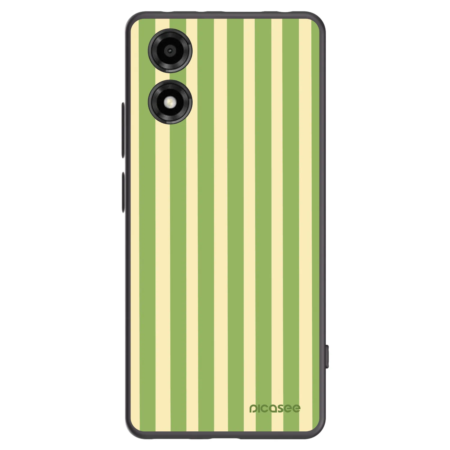 Picasee silikonový černý obal pro Motorola Moto E14 - Lines Matcha