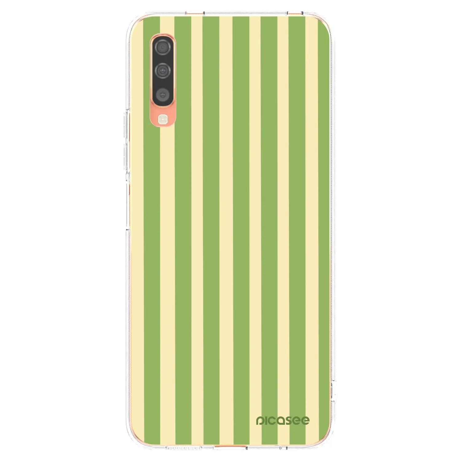 Picasee silikonový průhledný obal pro Samsung Galaxy A70 A705F - Lines Matcha