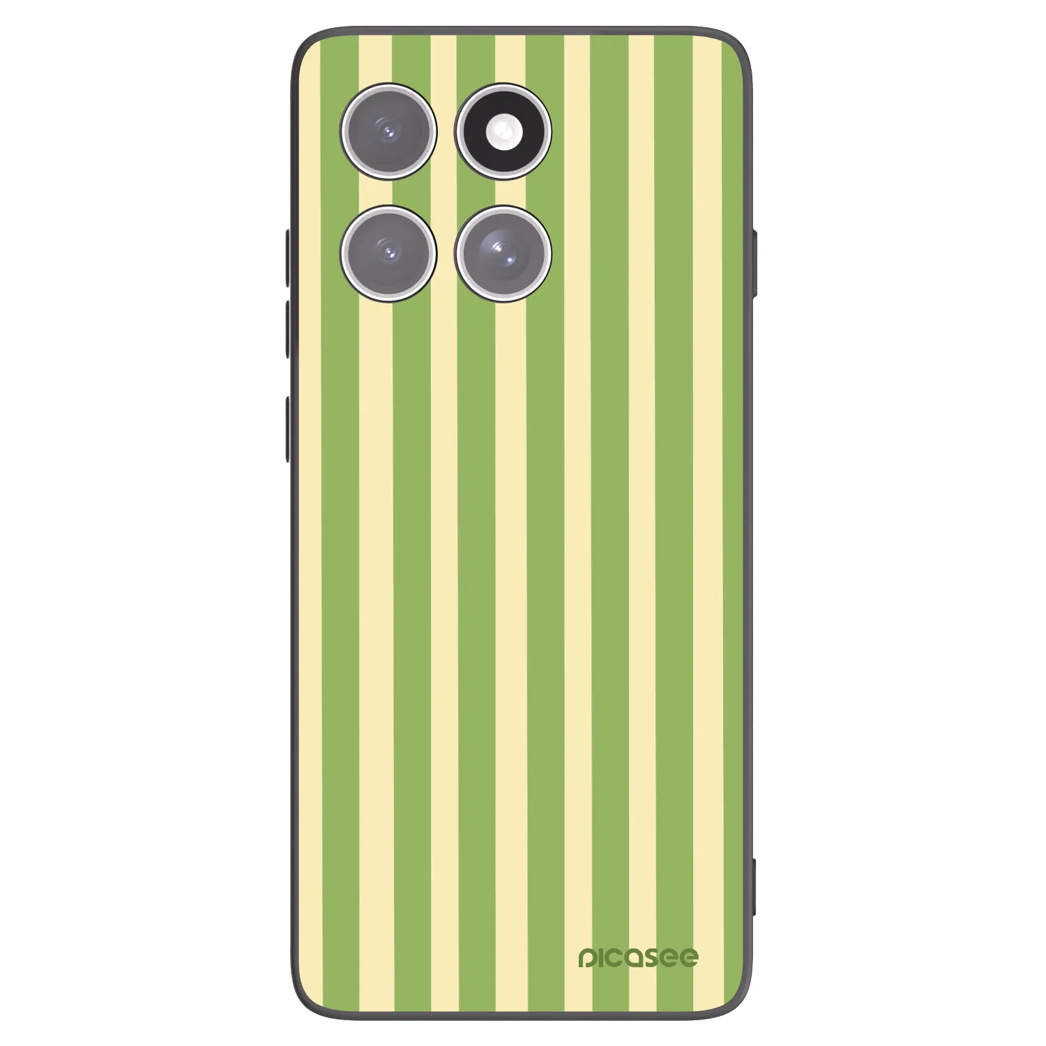 Picasee silikonový černý obal pro Motorola Edge 60 Pro - Lines Matcha