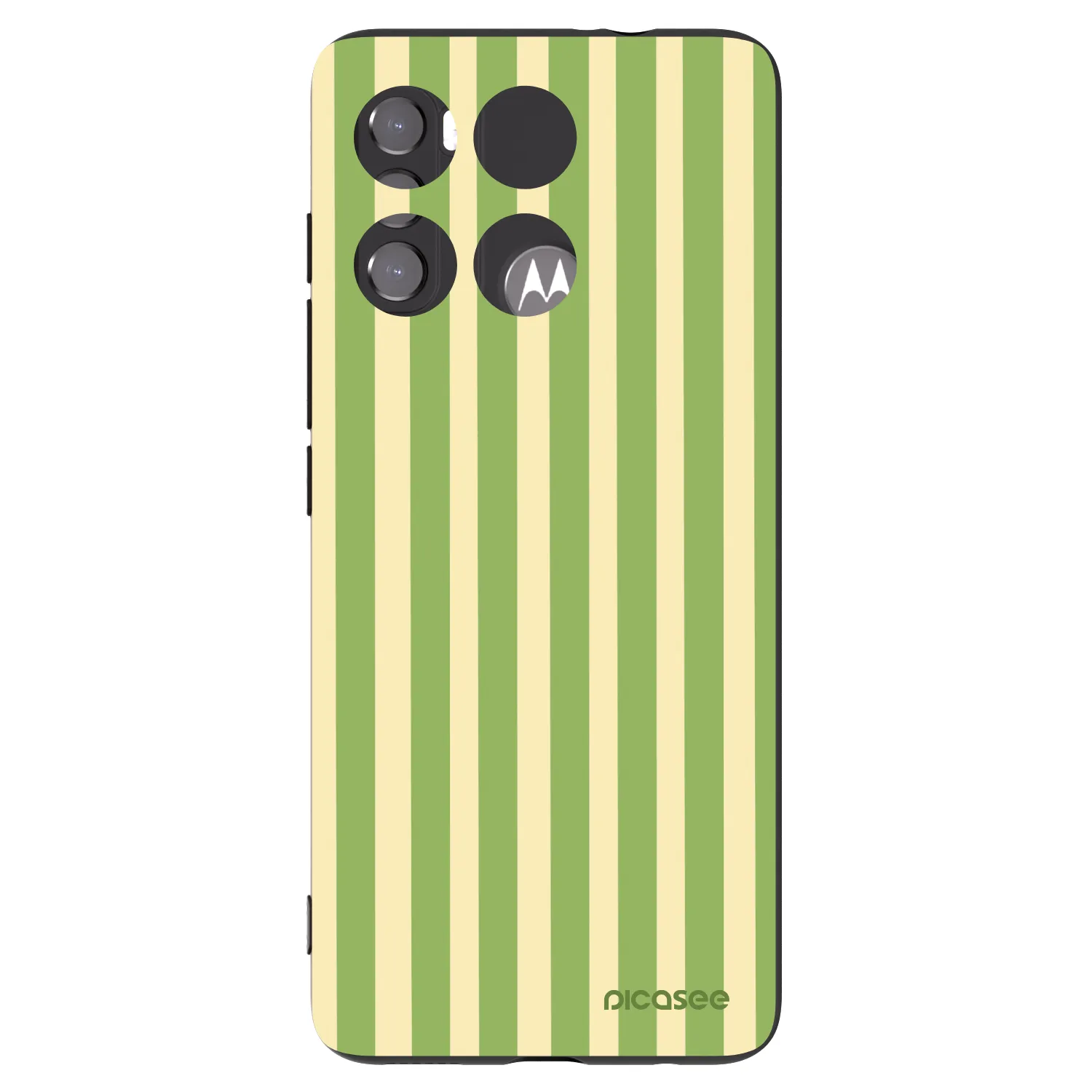 Picasee silikonový černý obal pro Motorola Edge 60 5G - Lines Matcha