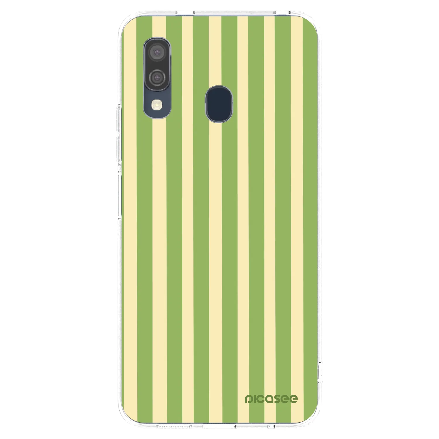 Picasee silikonový průhledný obal pro Samsung Galaxy A40 A405F - Lines Matcha