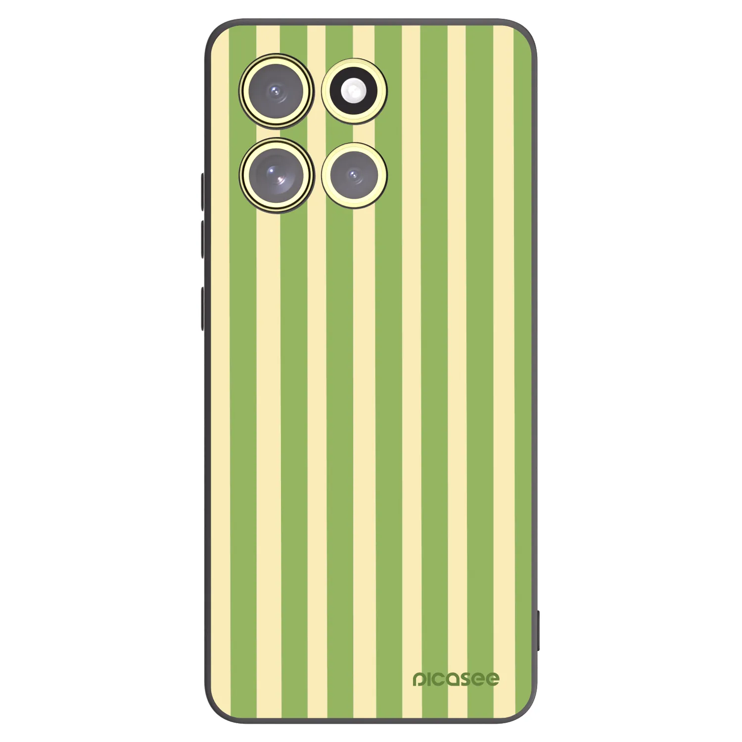 Picasee silikonový černý obal pro Motorola Moto G86 5G - Lines Matcha