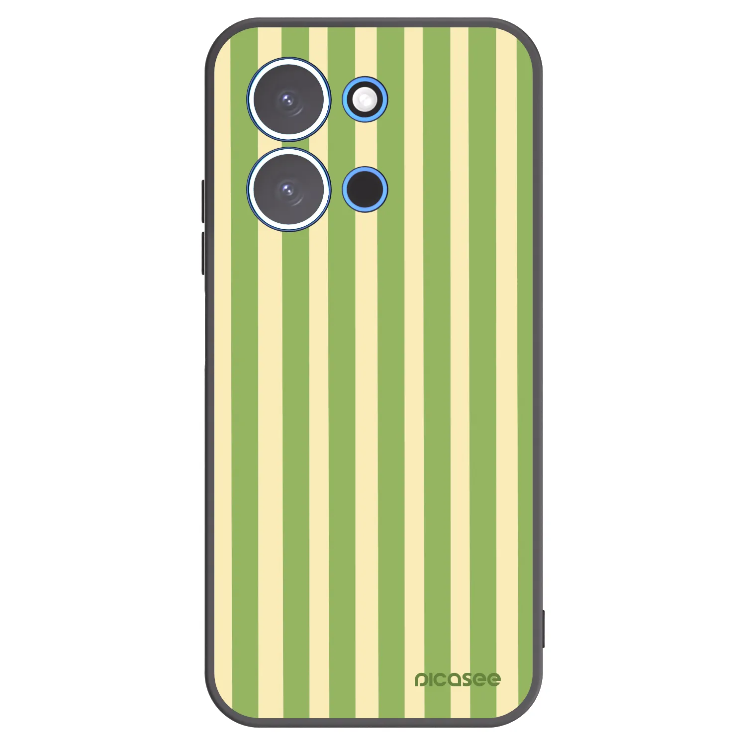 Picasee silikonový černý obal pro Xiaomi Redmi 15C 4G - Lines Matcha