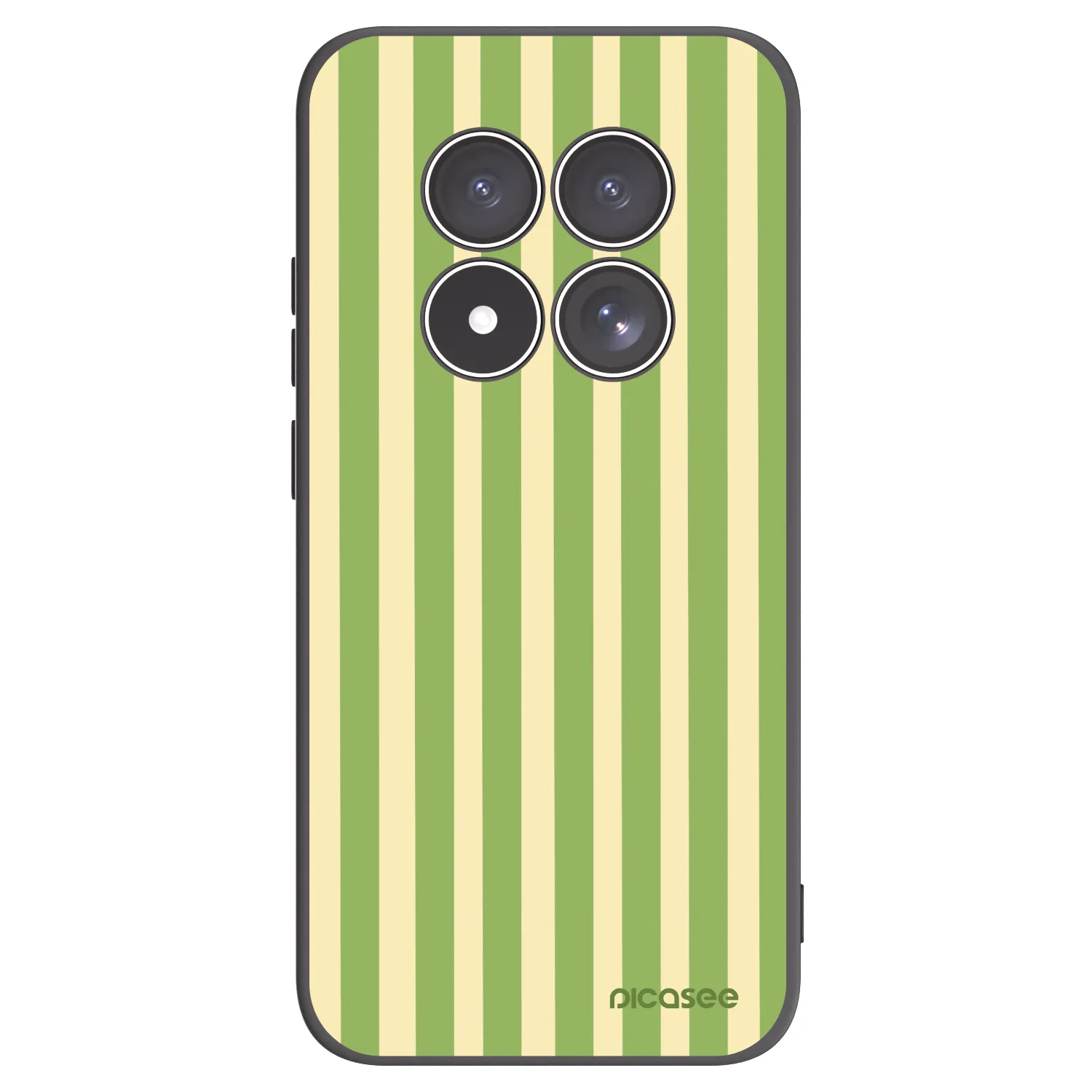 Picasee silikonový černý obal pro Xiaomi Redmi Note 15 Pro 4G - Lines Matcha