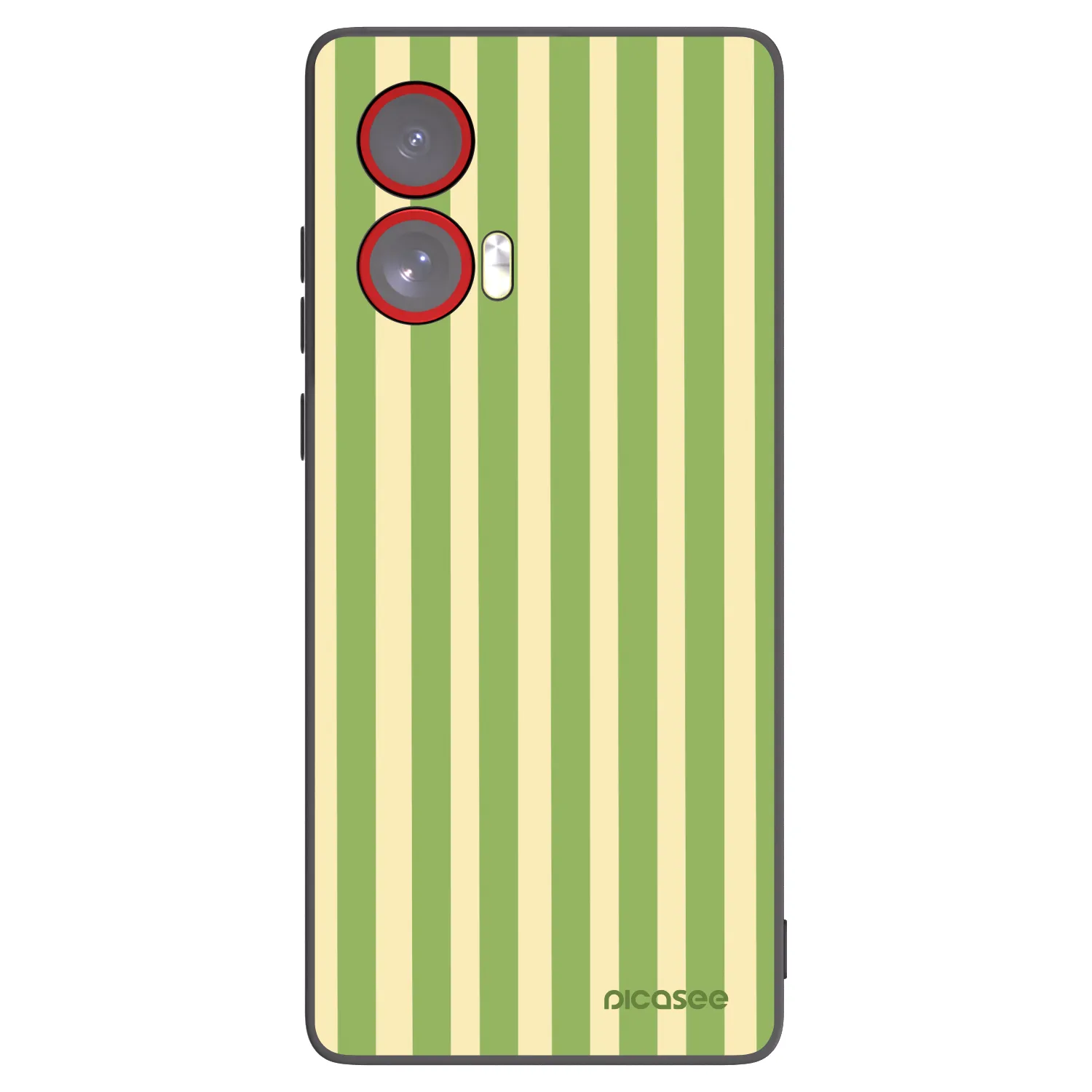 Picasee silikonový černý obal pro Motorola Edge 50 Fusion - Lines Matcha