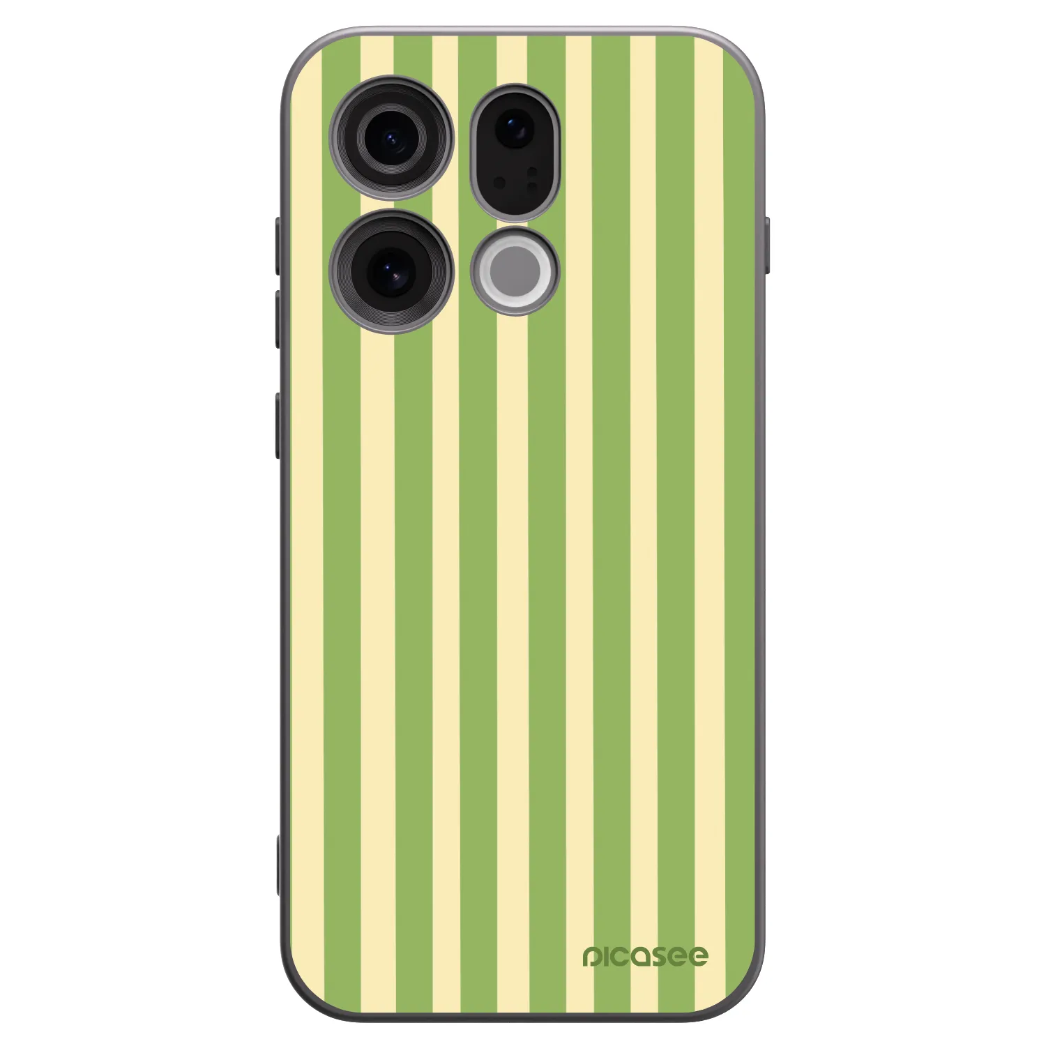 Picasee silikonový černý obal pro OPPO Find X9 - Lines Matcha