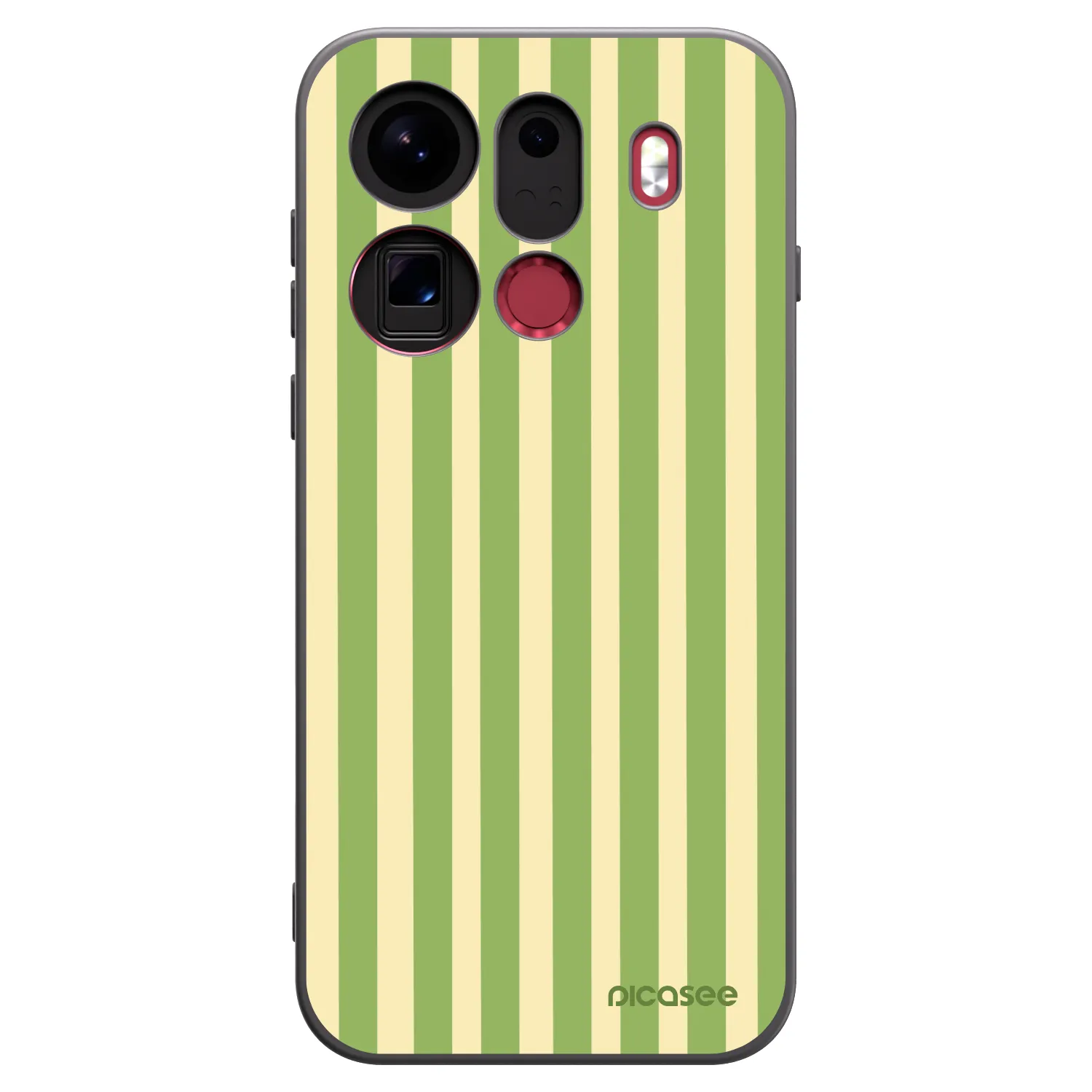 Picasee silikonový černý obal pro OPPO Find X9 Pro - Lines Matcha