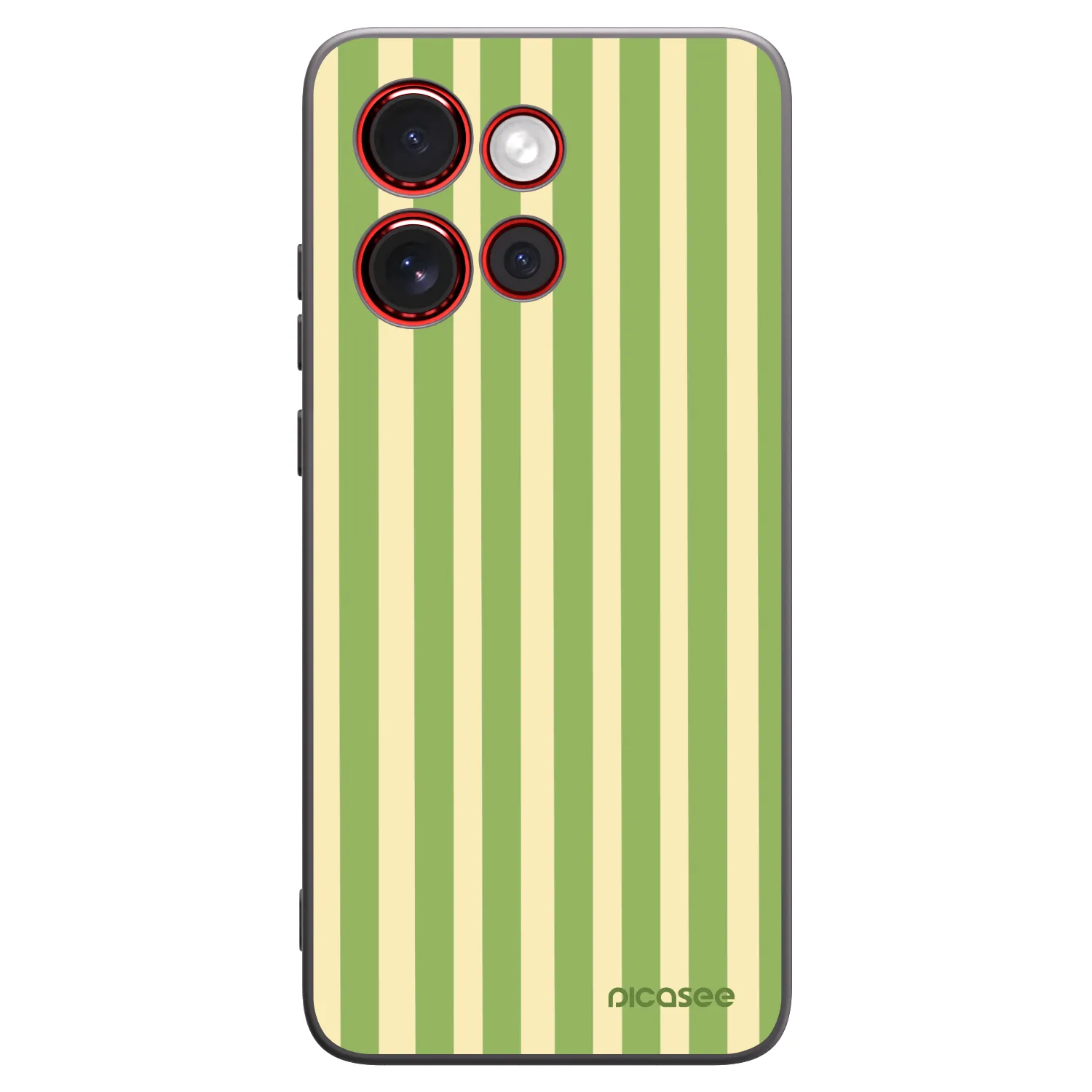 Picasee silikonový černý obal pro Motorola Edge 60 Neo 5G - Lines Matcha