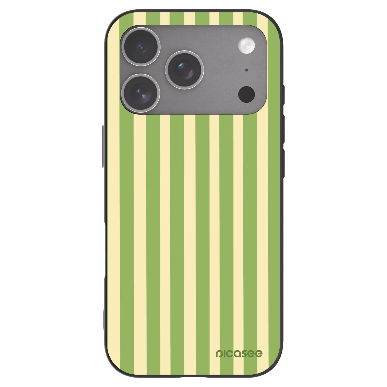 Picasee silikonový černý obal pro Apple iPhone 18 Pro - Lines Matcha