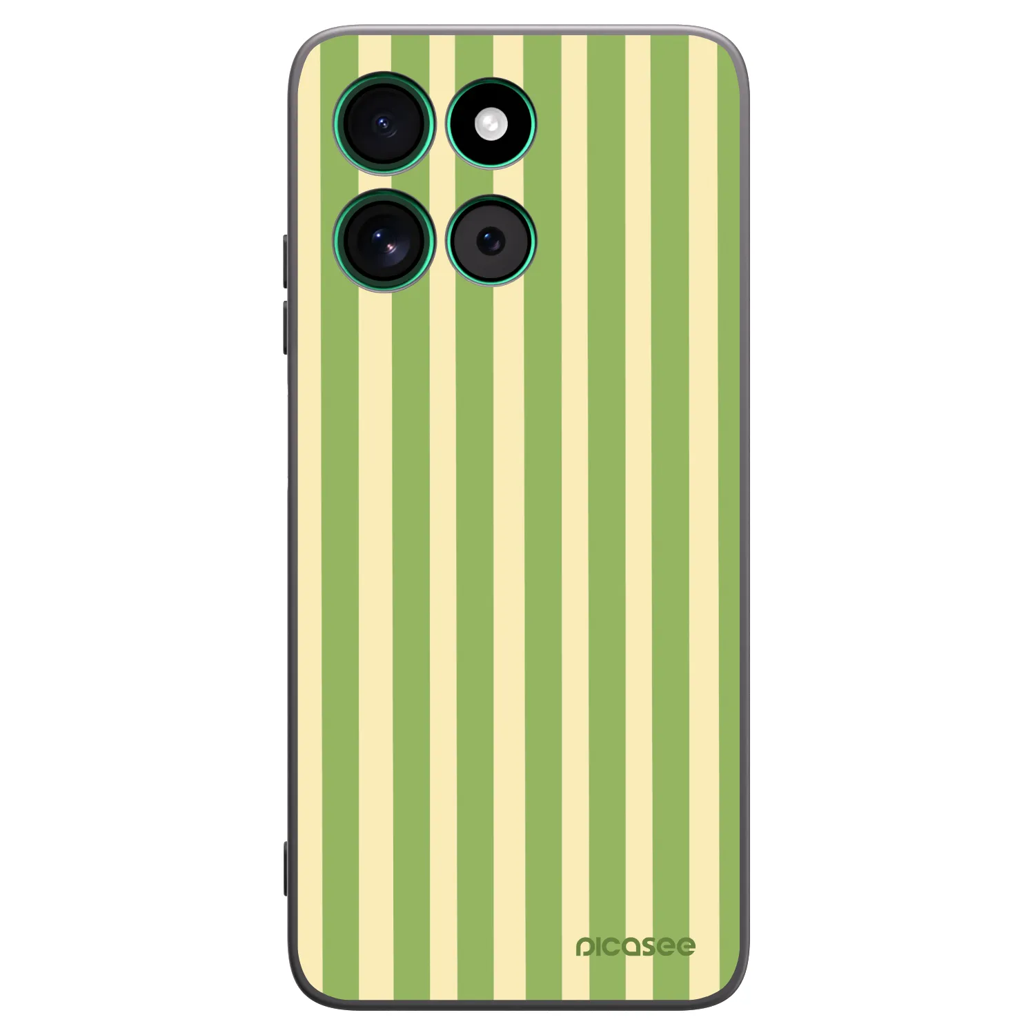 Picasee silikonový černý obal pro Motorola Moto G57 Power - Lines Matcha