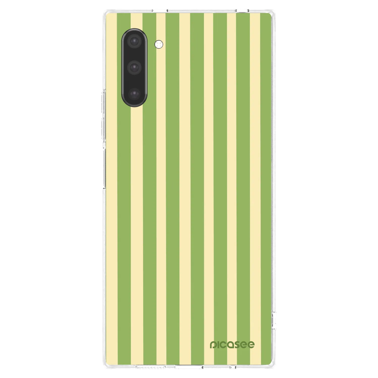 Picasee silikonový průhledný obal pro Samsung Galaxy Note 10 N970F - Lines Matcha