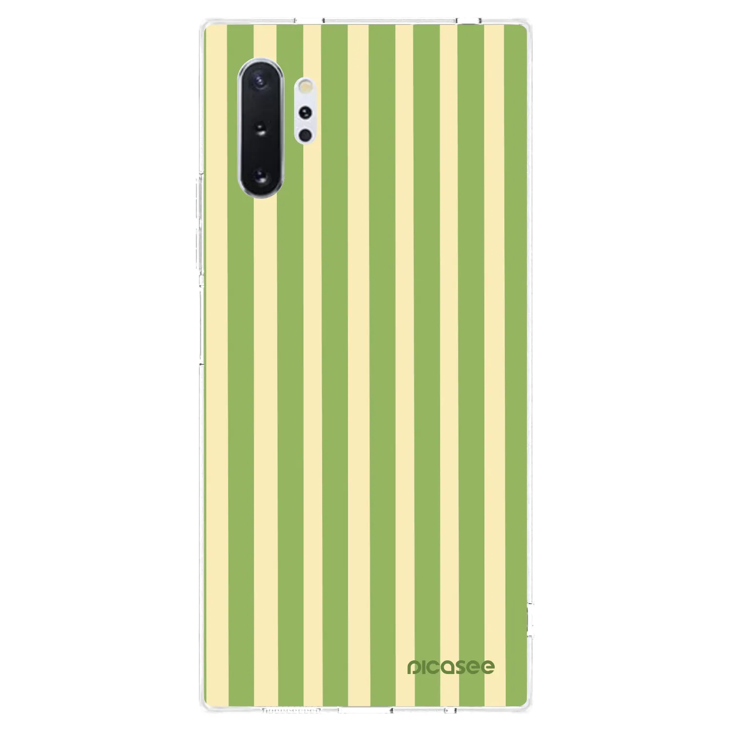 Picasee silikonový průhledný obal pro Samsung Galaxy Note 10+ N975F - Lines Matcha