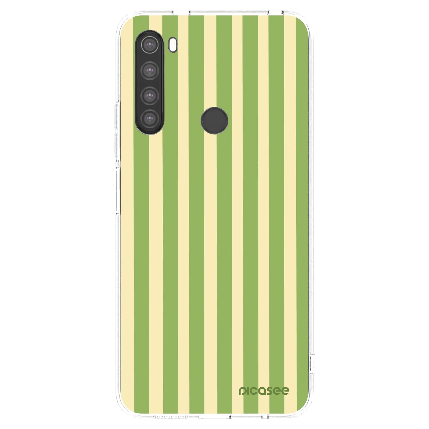 Picasee silikonový průhledný obal pro Xiaomi Redmi Note 8 - Lines Matcha