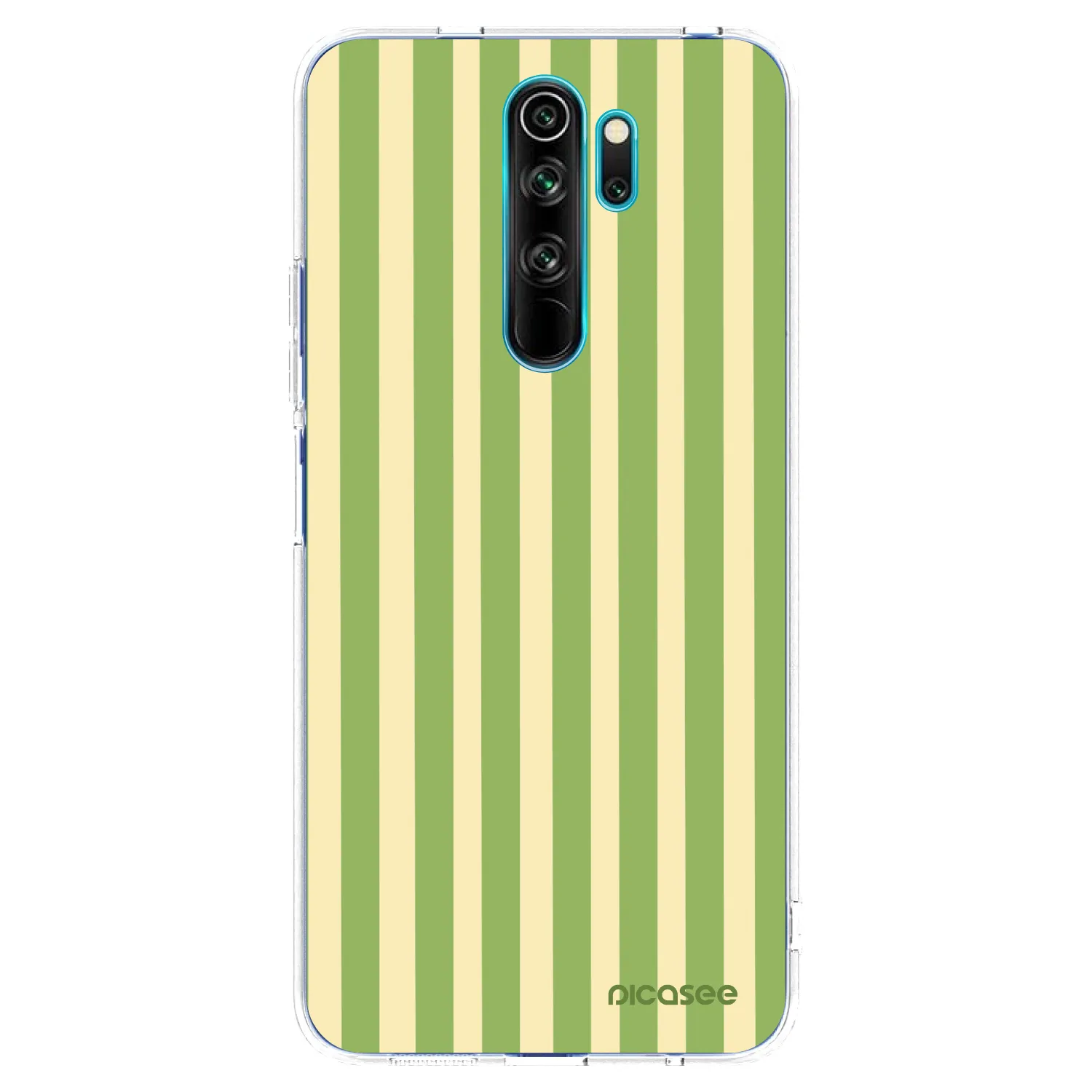 Picasee silikonový průhledný obal pro Xiaomi Redmi Note 8 Pro - Lines Matcha