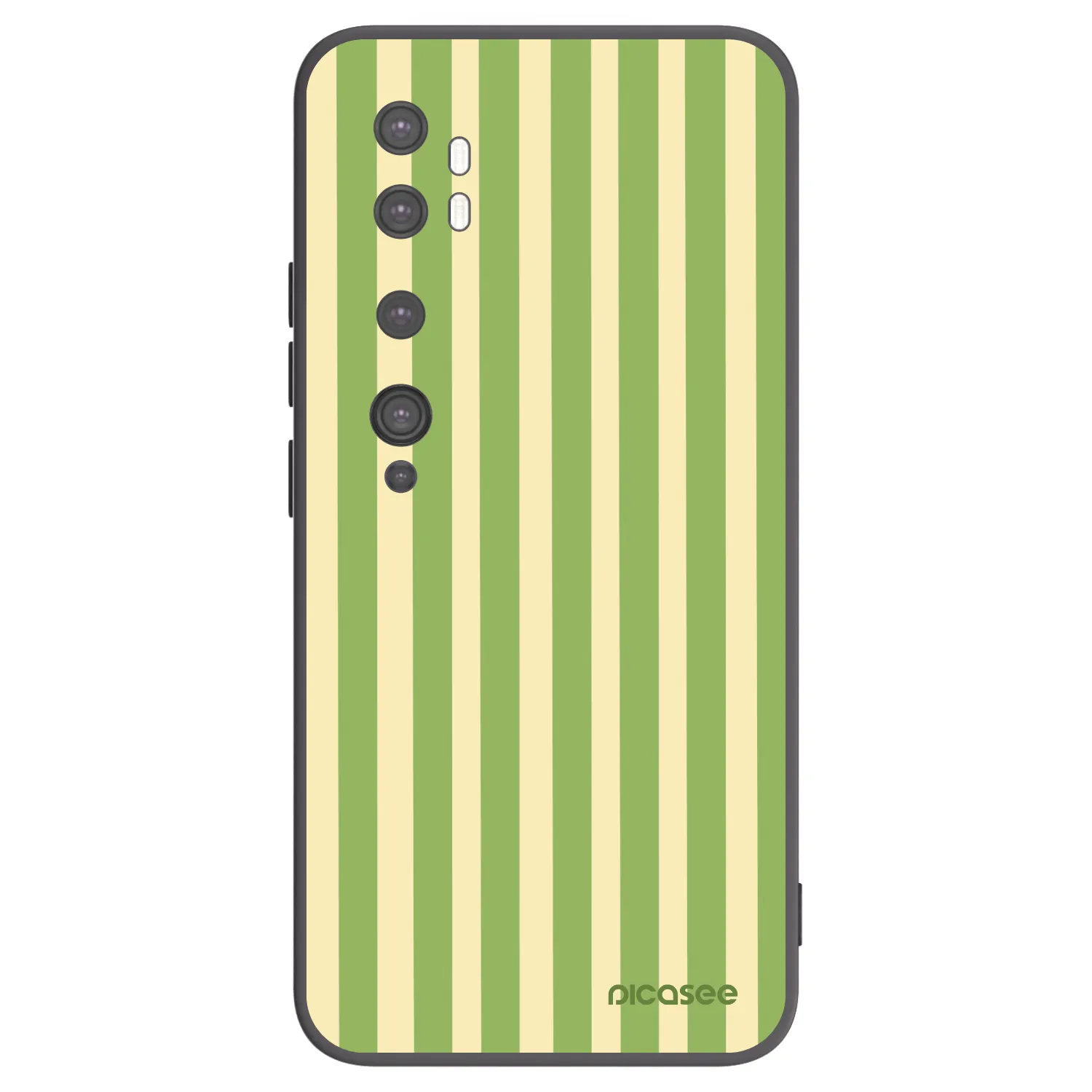 Picasee silikonový černý obal pro Xiaomi Mi Note 10 (Pro) - Lines Matcha