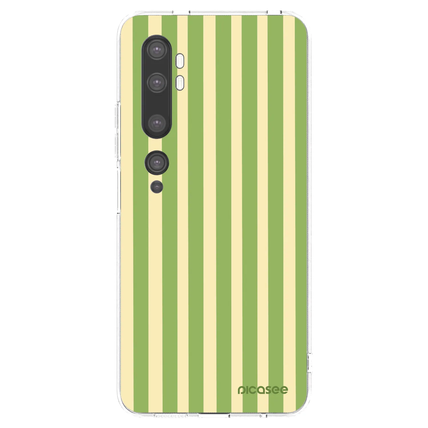 Picasee silikonový průhledný obal pro Xiaomi Mi Note 10 (Pro) - Lines Matcha