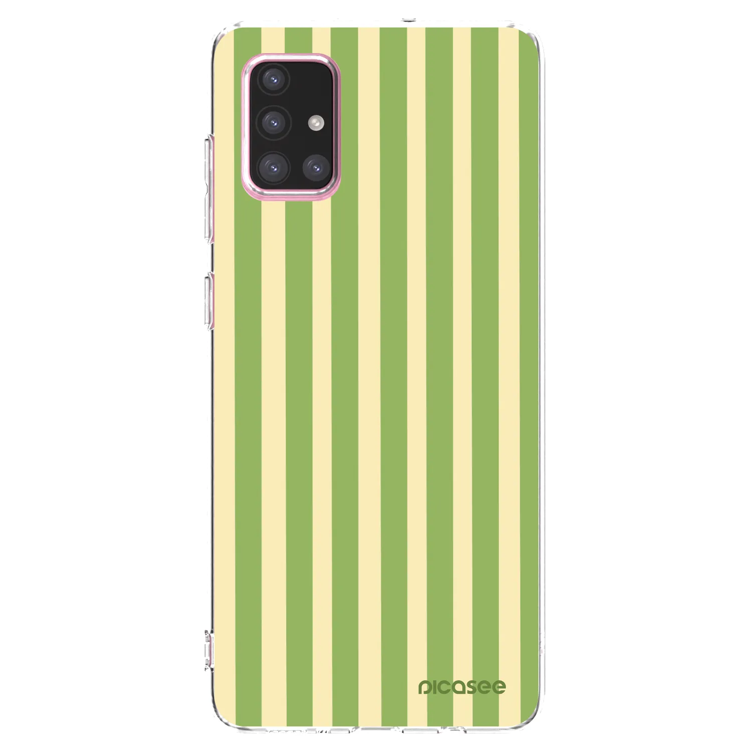 Picasee silikonový průhledný obal pro Samsung Galaxy A71 A715F - Lines Matcha