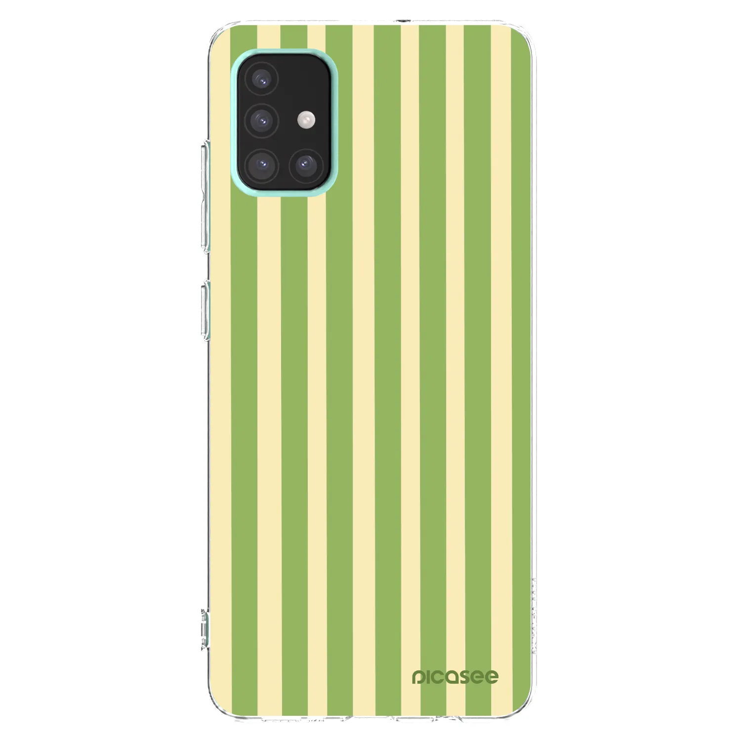 Picasee silikonový průhledný obal pro Samsung Galaxy A51 A515F - Lines Matcha